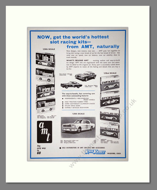 KeilKraft - AMT Slot Racing Kits. Vintage Advert 1966 (ref AD65967)