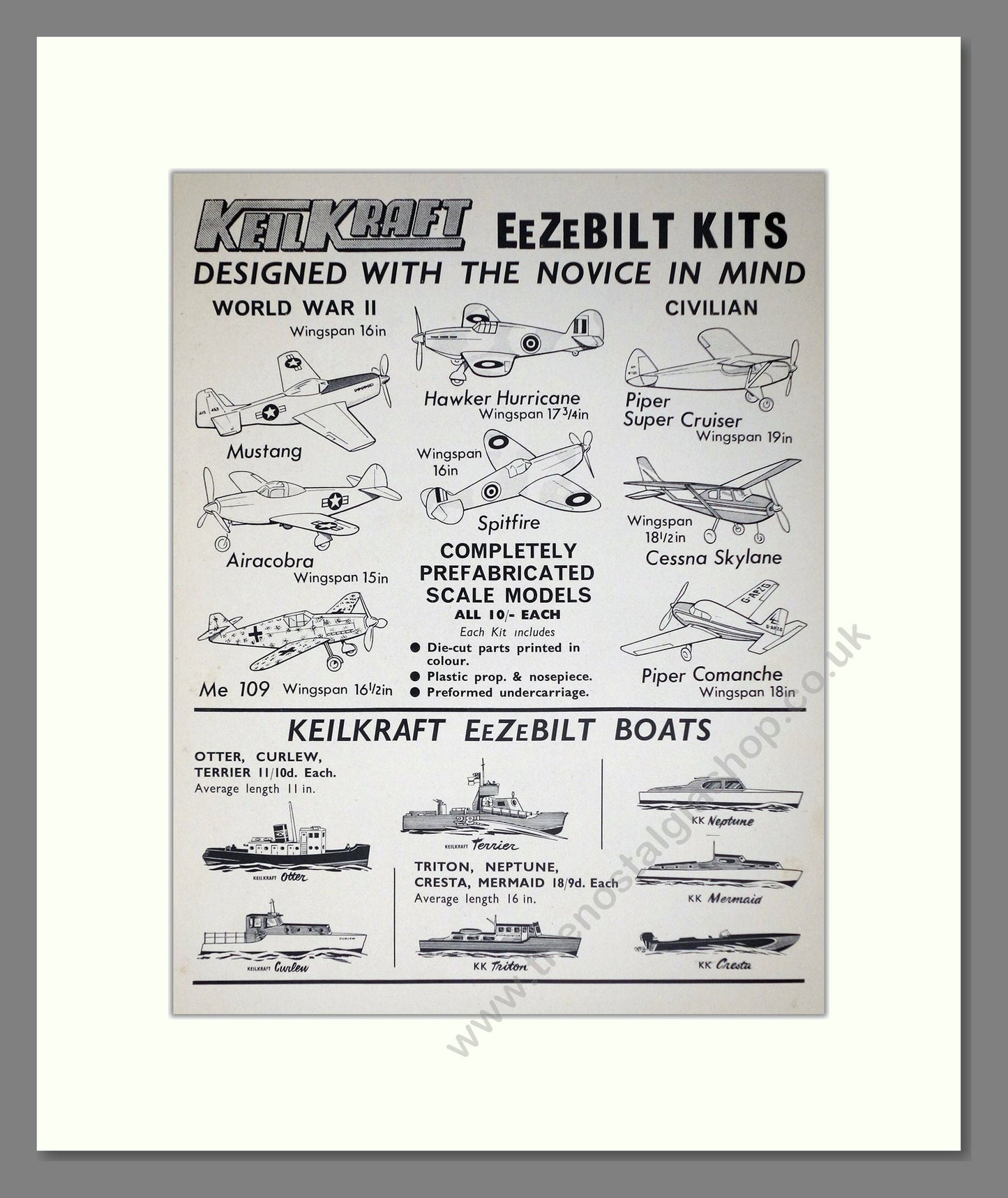 KeilKraft - Eezebilt Kits. Vintage Advert 1969 (ref AD65970)