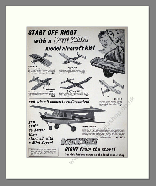 KeilKraft - Model Aircraft Kits. Vintage Advert 1966 (ref AD65974)