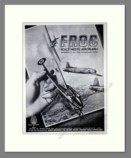 Frog Model Aircraft - Scale Model Aeroplanes. Vintage Advert 1940 (ref AD65984)