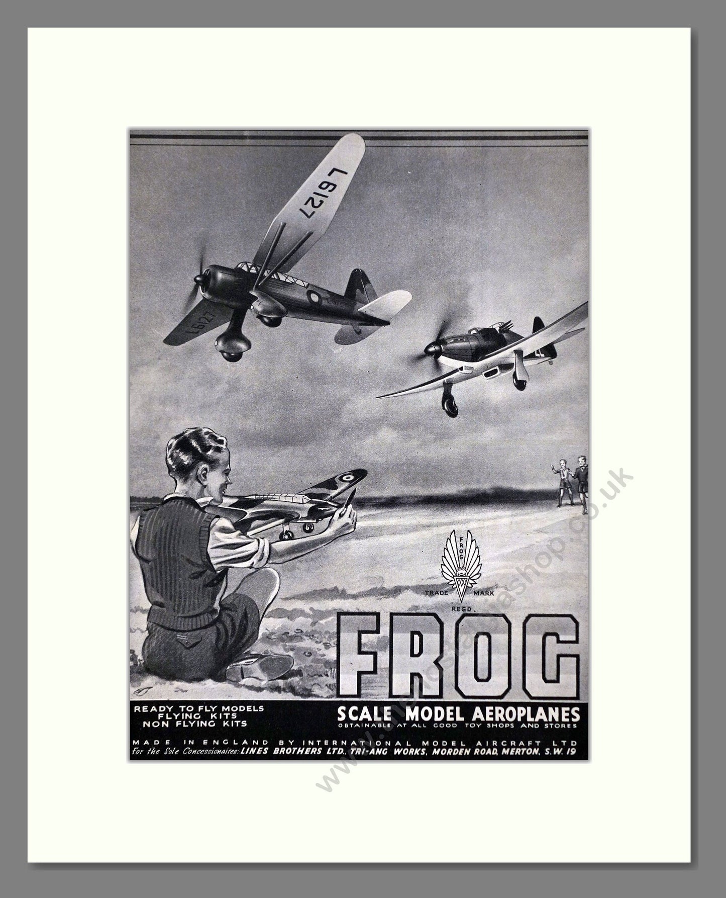 Frog Model Aircraft - Scale Model Aeroplanes. Vintage Advert 1940 (ref AD65986)