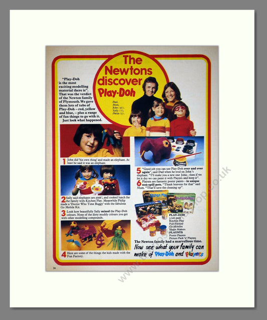 Play-Doh - The Newtons Discover Play-Doh. Vintage Advert 1974 (ref AD65990)