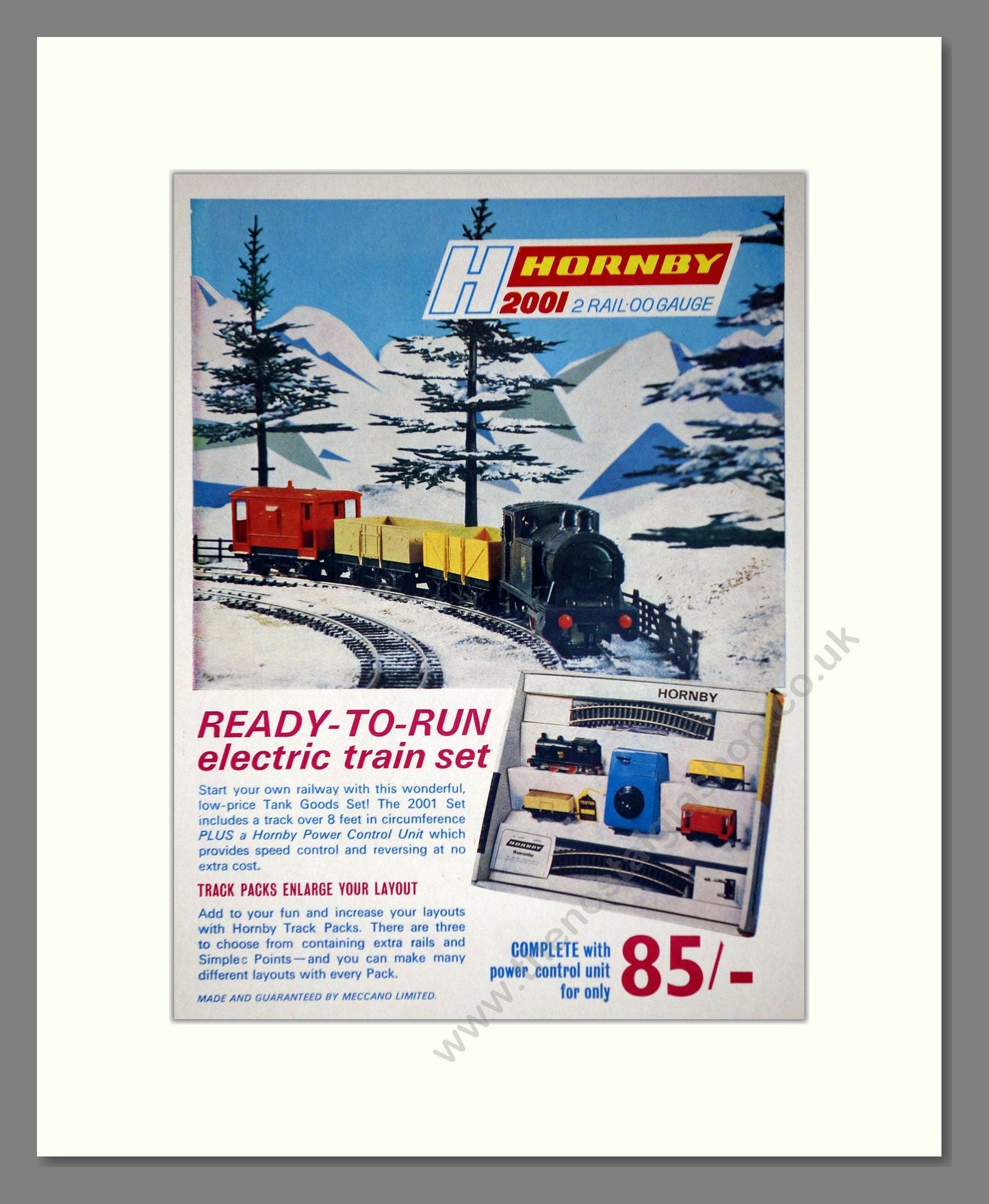 Hornby - 2001 OO Gauge Electric Train Set. Vintage Advert 1964 (ref AD65773)