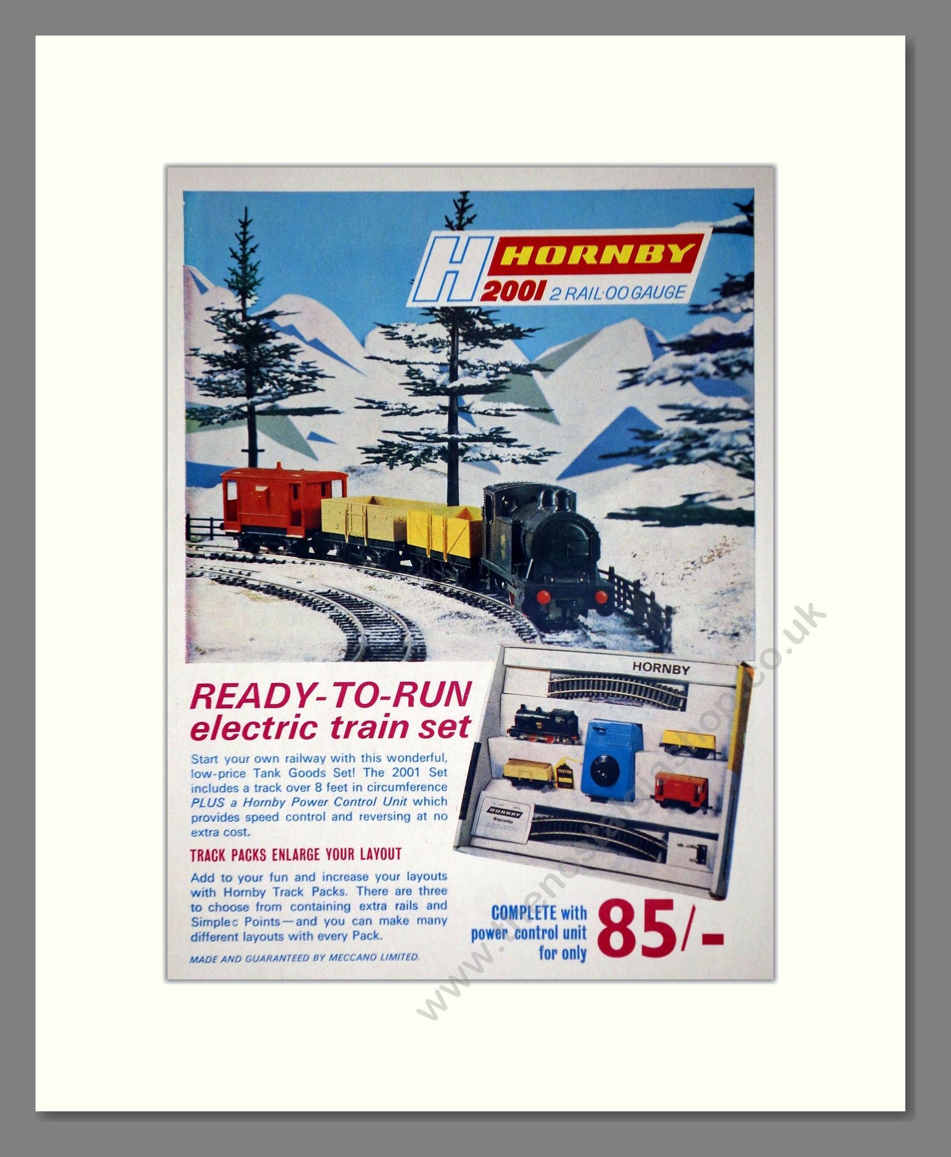 Hornby - 2001 OO Gauge Electric Train Set. Vintage Advert 1964 (ref AD65773)