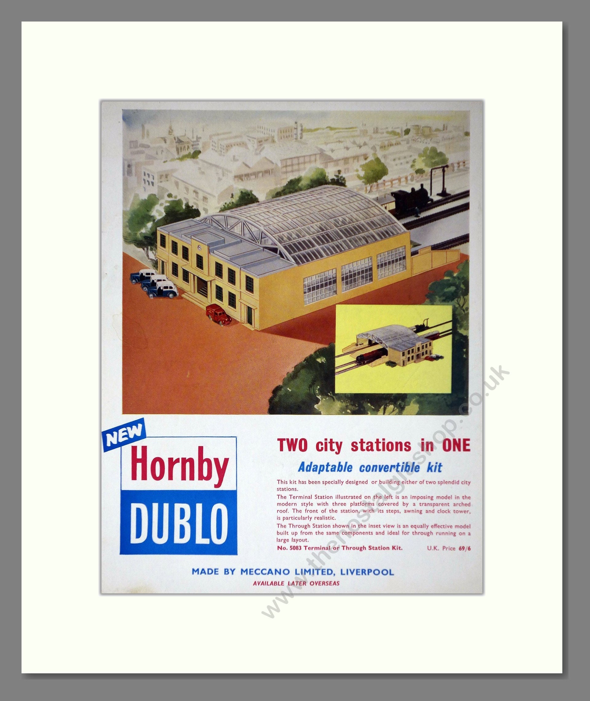 Hornby - Dublo 2 City Stations. Vintage Advert 1961 (ref AD65792)