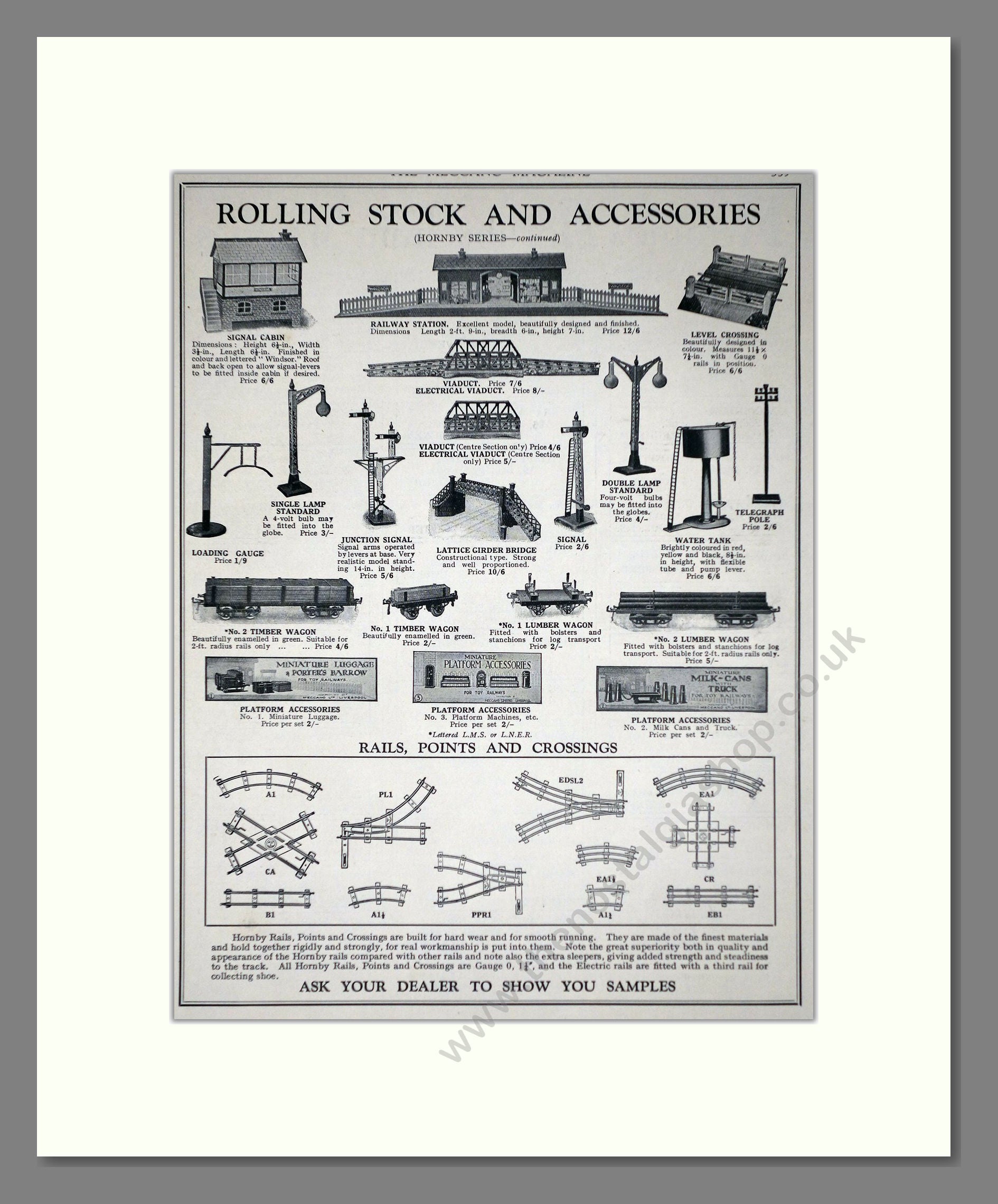 Hornby - Rolling Stock And Accessories. Vintage Advert 1926 (ref AD65801)
