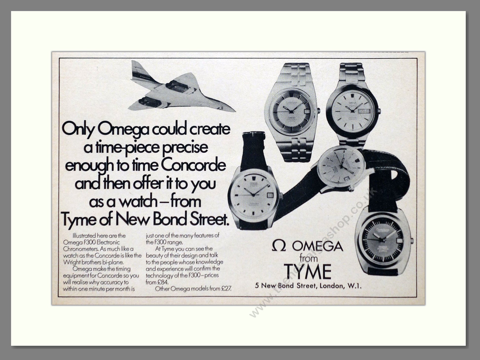 Omega - F300 Electronic Chronometer. Vintage Advert 1972 (ref AD66474)