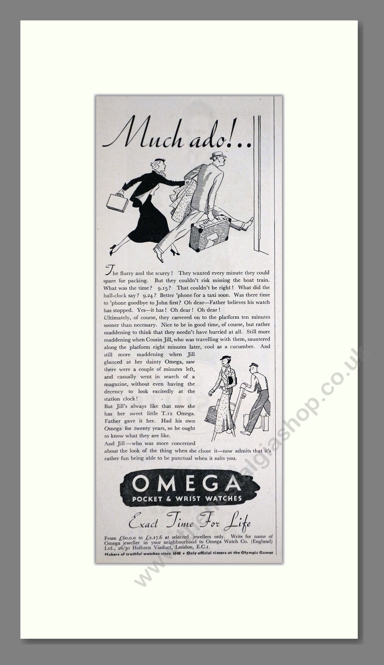Omega - Much Ado!. Vintage Advert 1936 (ref AD66501)