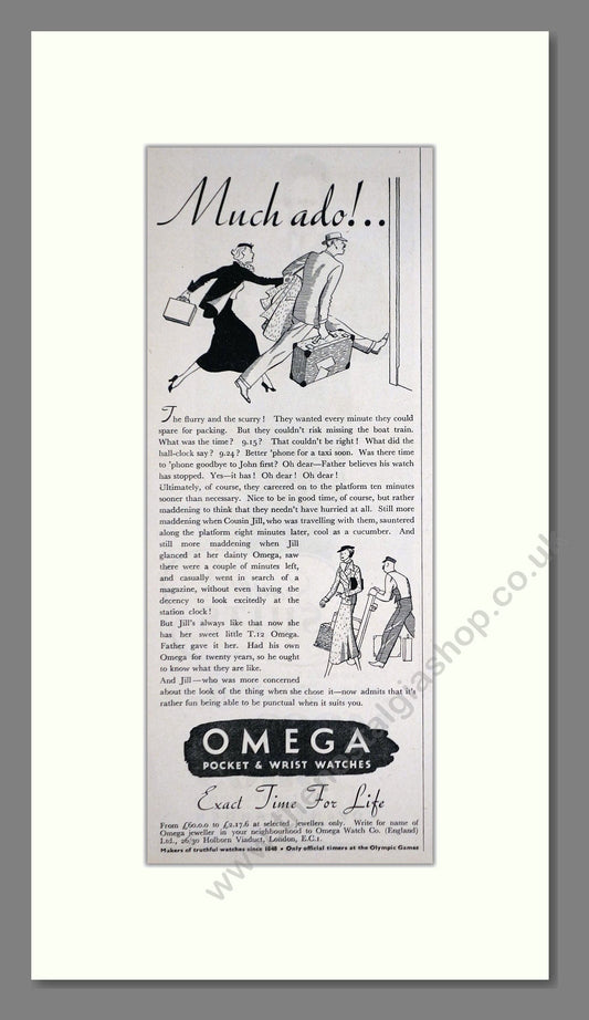 Omega - Much Ado!. Vintage Advert 1936 (ref AD66501)