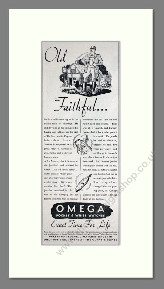 Omega - Old Faithful. Vintage Advert 1936 (ref AD66506)