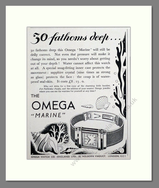 Omega - Marine. Vintage Advert 1939 (ref AD66528)