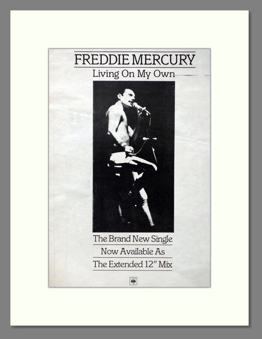 Freddie Mercury - Living On My Own. Vintage Advert 1985 (ref AD66327)