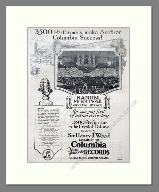 Handel - Crystal Palace Performances. Vintage Advert 1926 (ref AD66338)