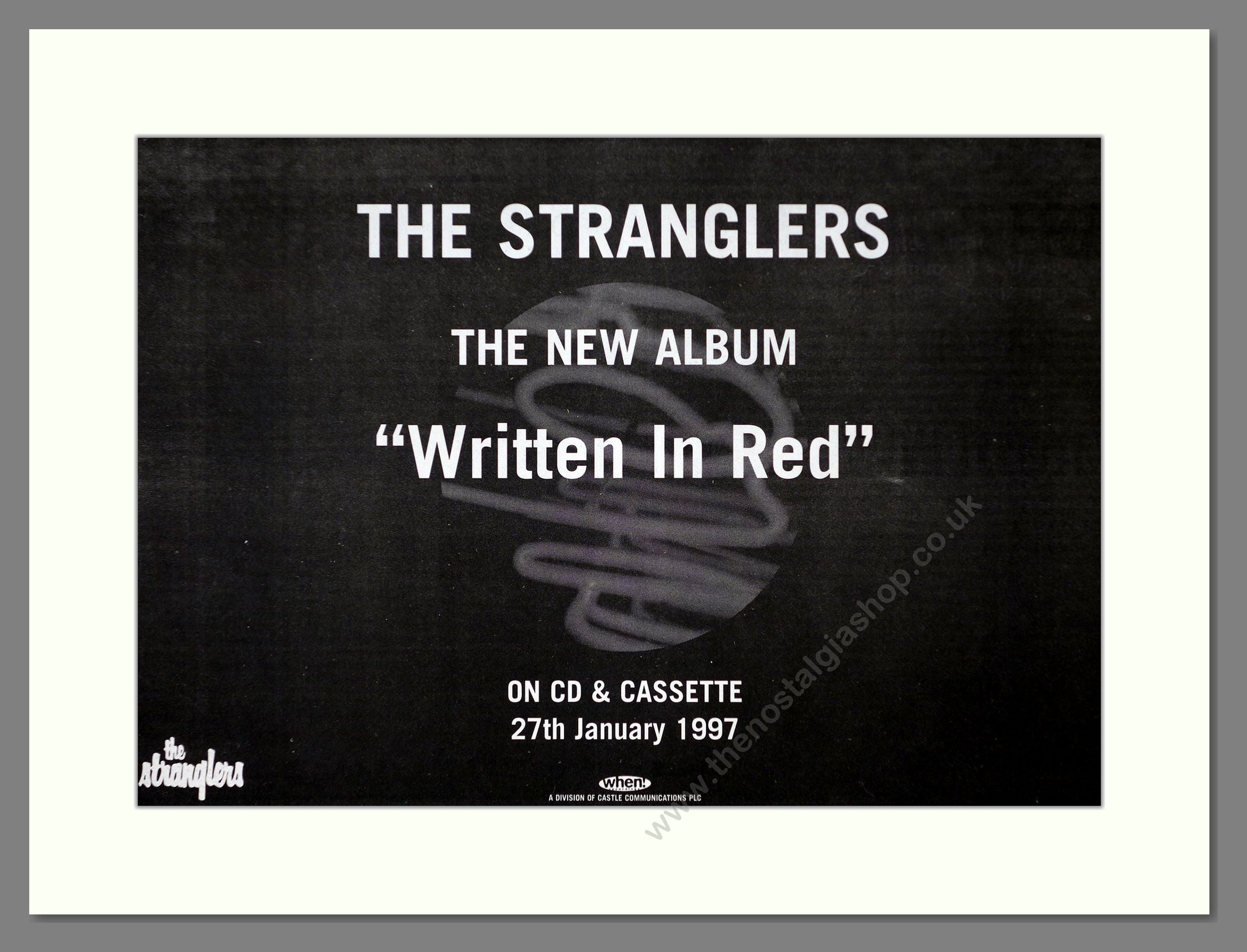 Stranglers (The) - Written In Red. Vintage Advert 1997 (ref AD66346 ...