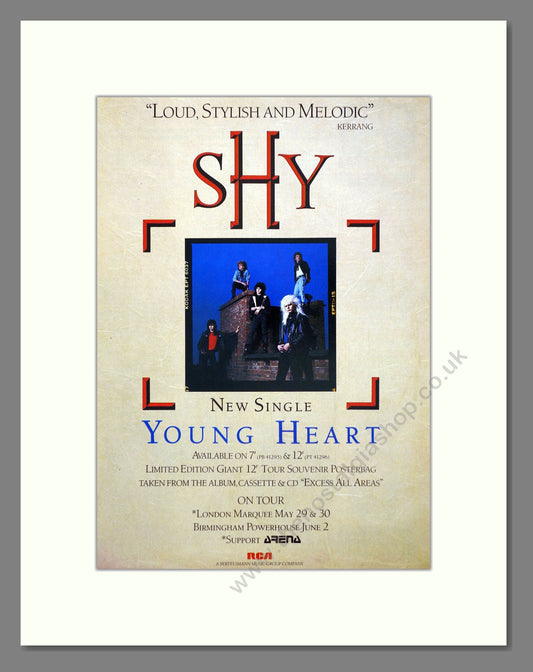 Shy - Young Heart. Vintage Advert 1987 (ref AD66359)