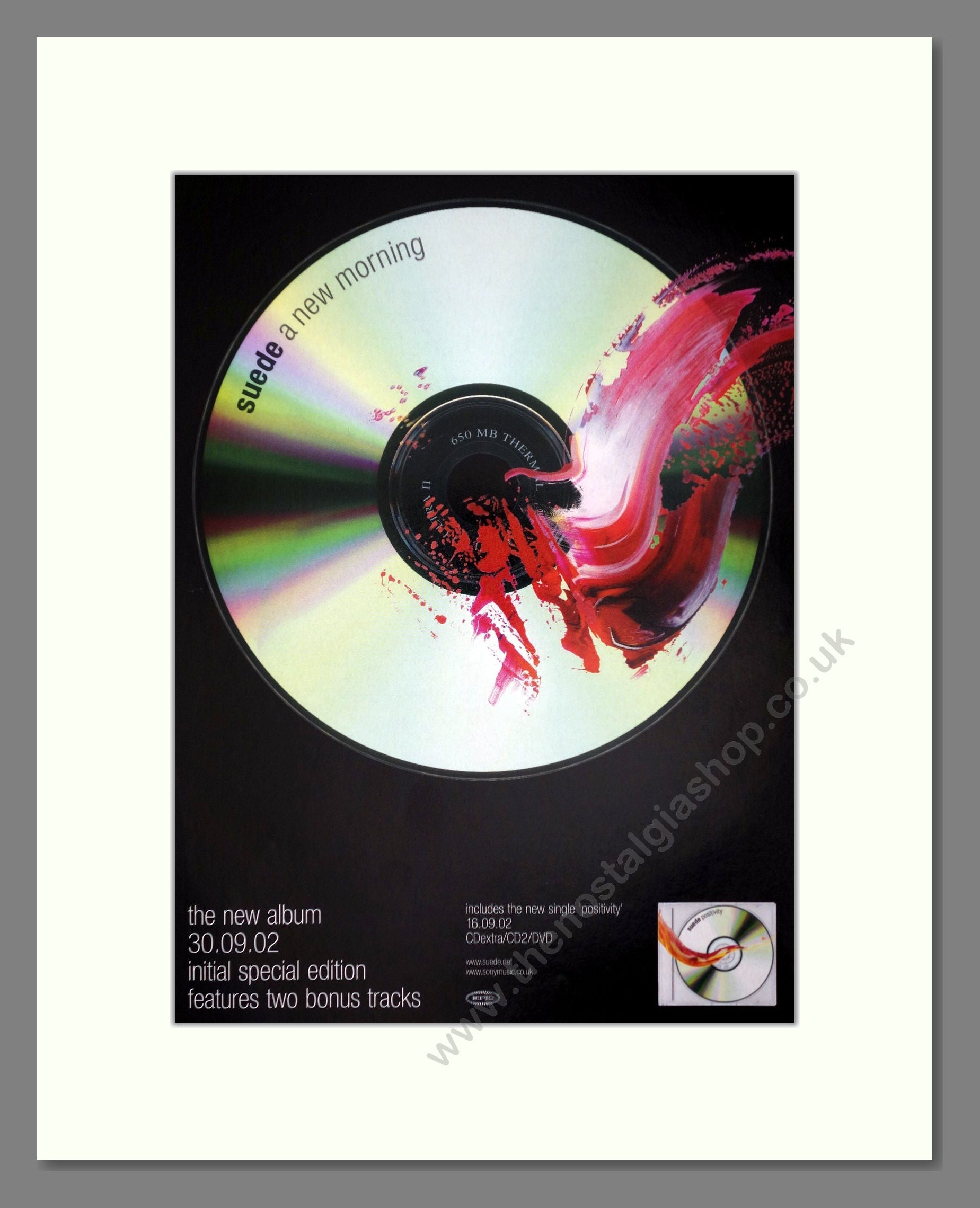 Suede - A New Morning. Vintage Advert 2002 (ref AD66370)