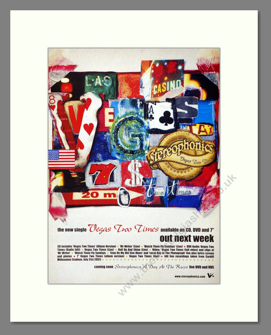 Stereophonics - Vegas Two Times. Vintage Advert 2002 (ref AD66376)