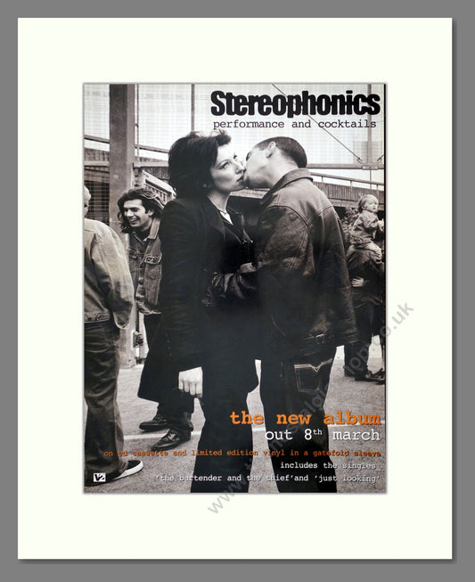 Stereophonics - Performance And Cocktails. Vintage Advert 1999 (ref AD66378)