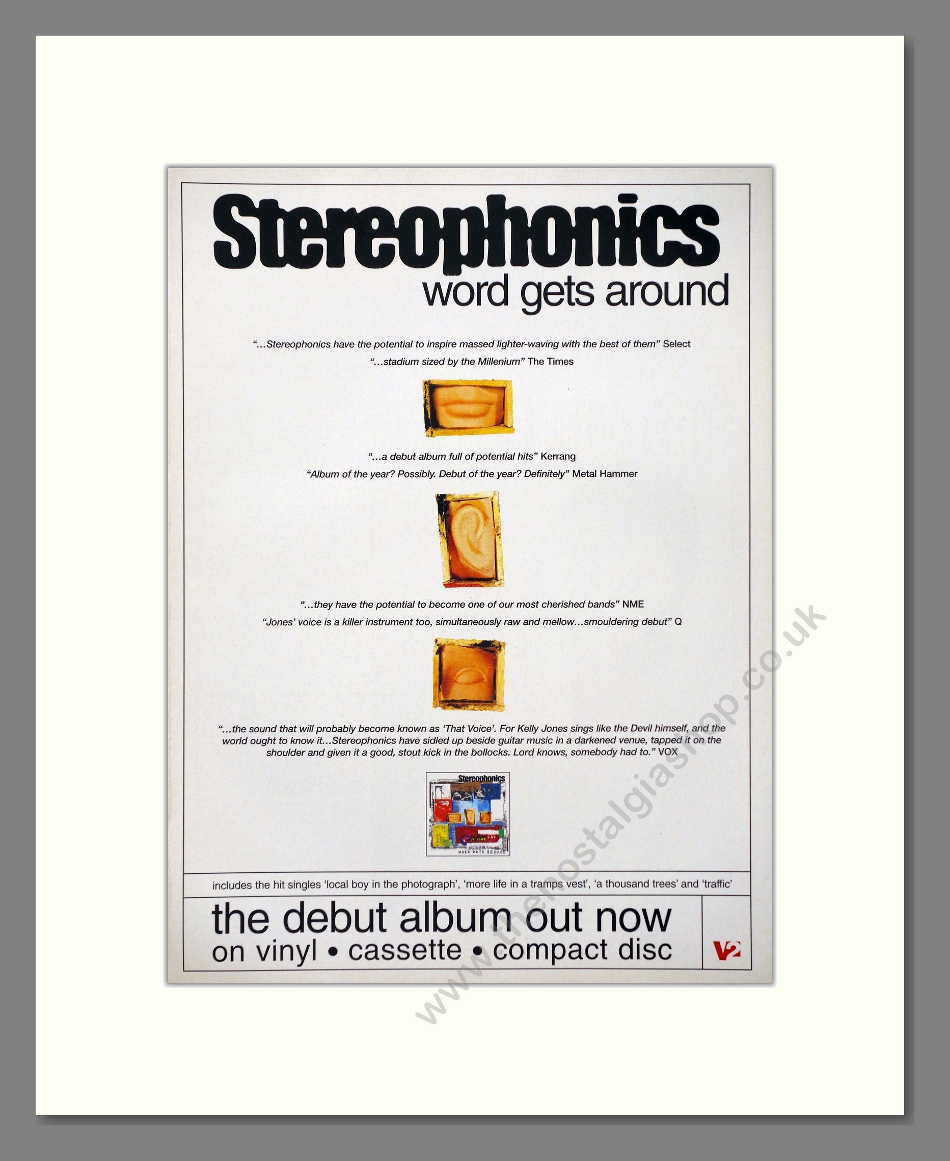 Stereophonics - Word Gets Around. Vintage Advert 1997 (ref AD66379)