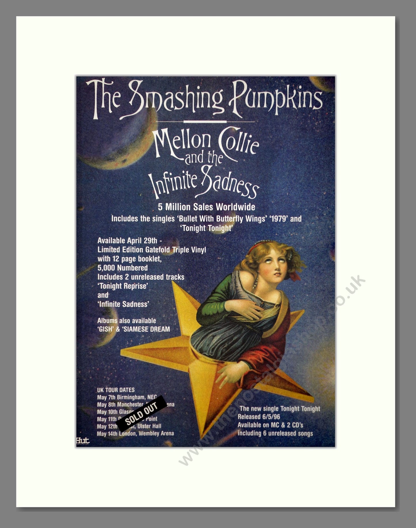 Smashing Pumpkings (The) - Mellon Collie And The Infinite Sadness. Vintage Advert 1996 (ref AD66417)