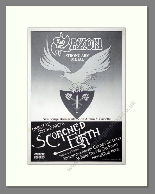 Saxon - Strong Arm Metal. Vintage Advert 1984 (ref AD66422)