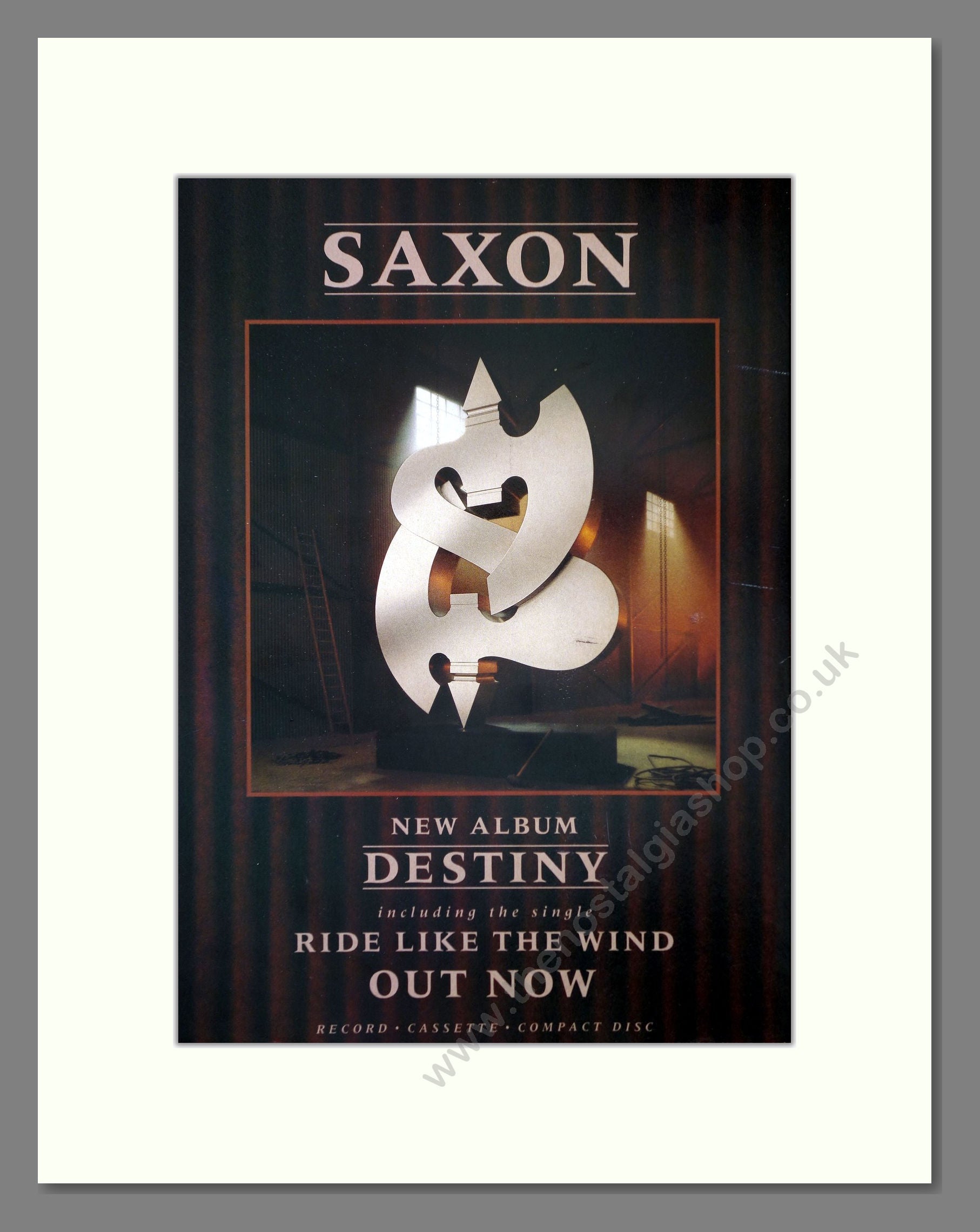 Saxon - Destiny. Vintage Advert 1988 (ref AD66425)