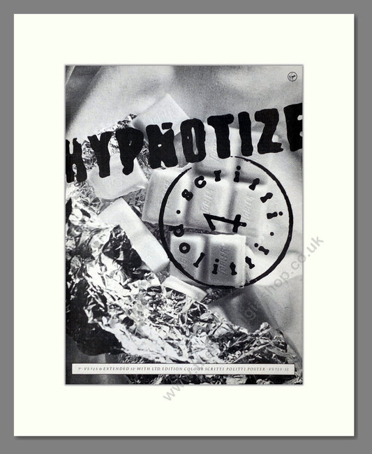 Scritti Politti - Hypnotize. Vintage Advert 1984 (ref AD66438)