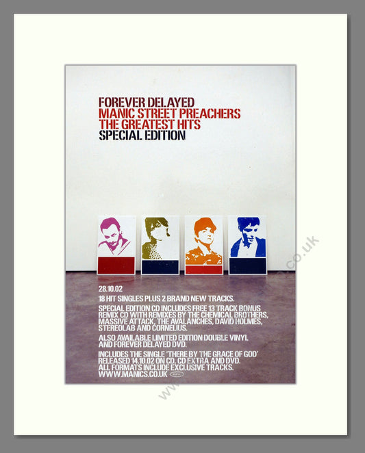 Manic Street Preachers - Greatest Hits. Vintage Advert 2002 (ref AD66444)