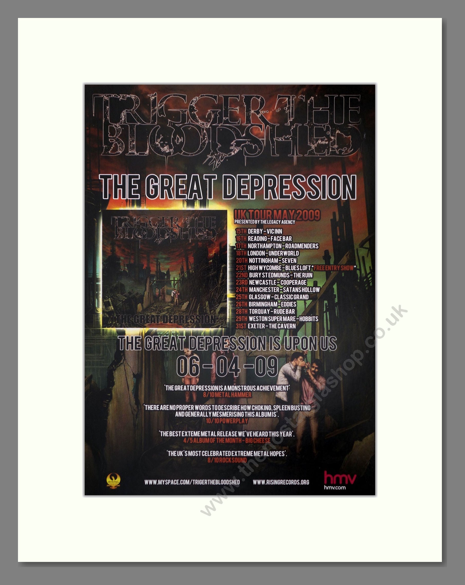 Trigger The Bloodshed - The Great Depression. Vintage Advert 2009 (ref AD66451)