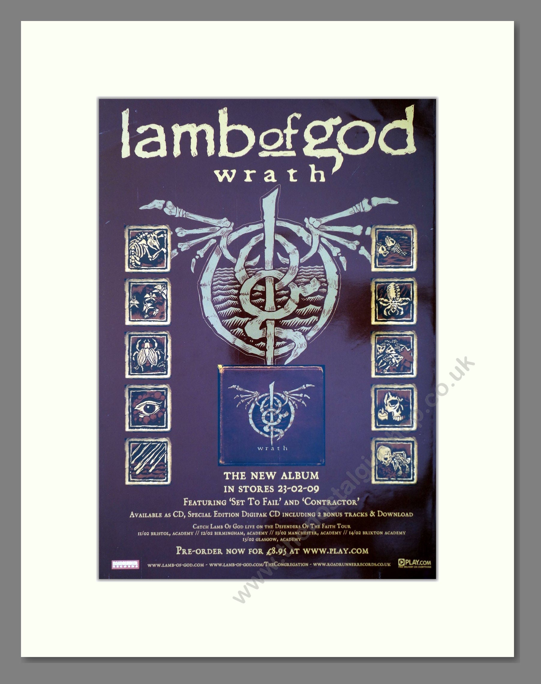 Lamb Of God - Wrath. Vintage Advert 2009 (ref AD66452)