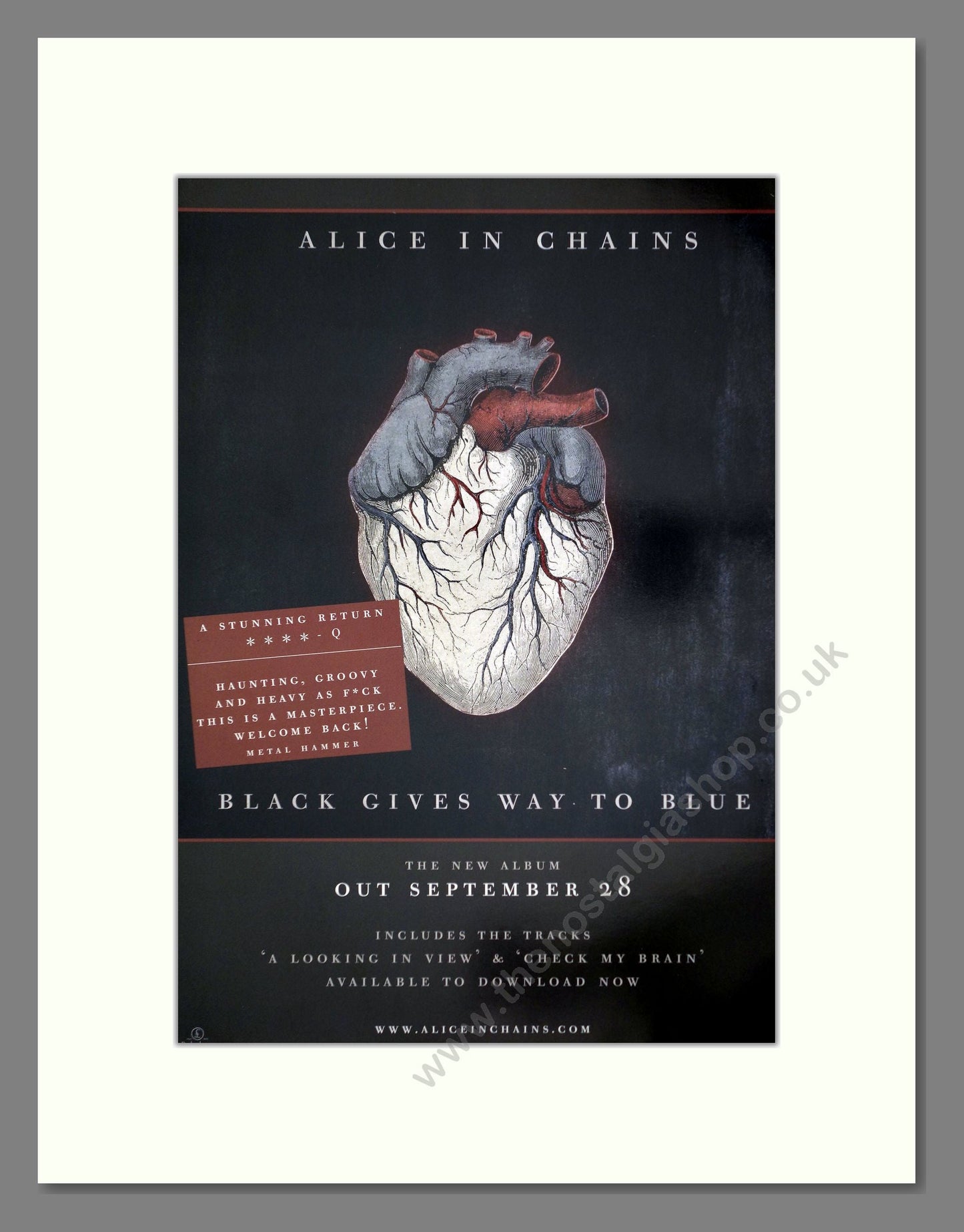 Alice In Chains - Black Gives Way To Blue. Vintage Advert 2009 (ref AD66459)