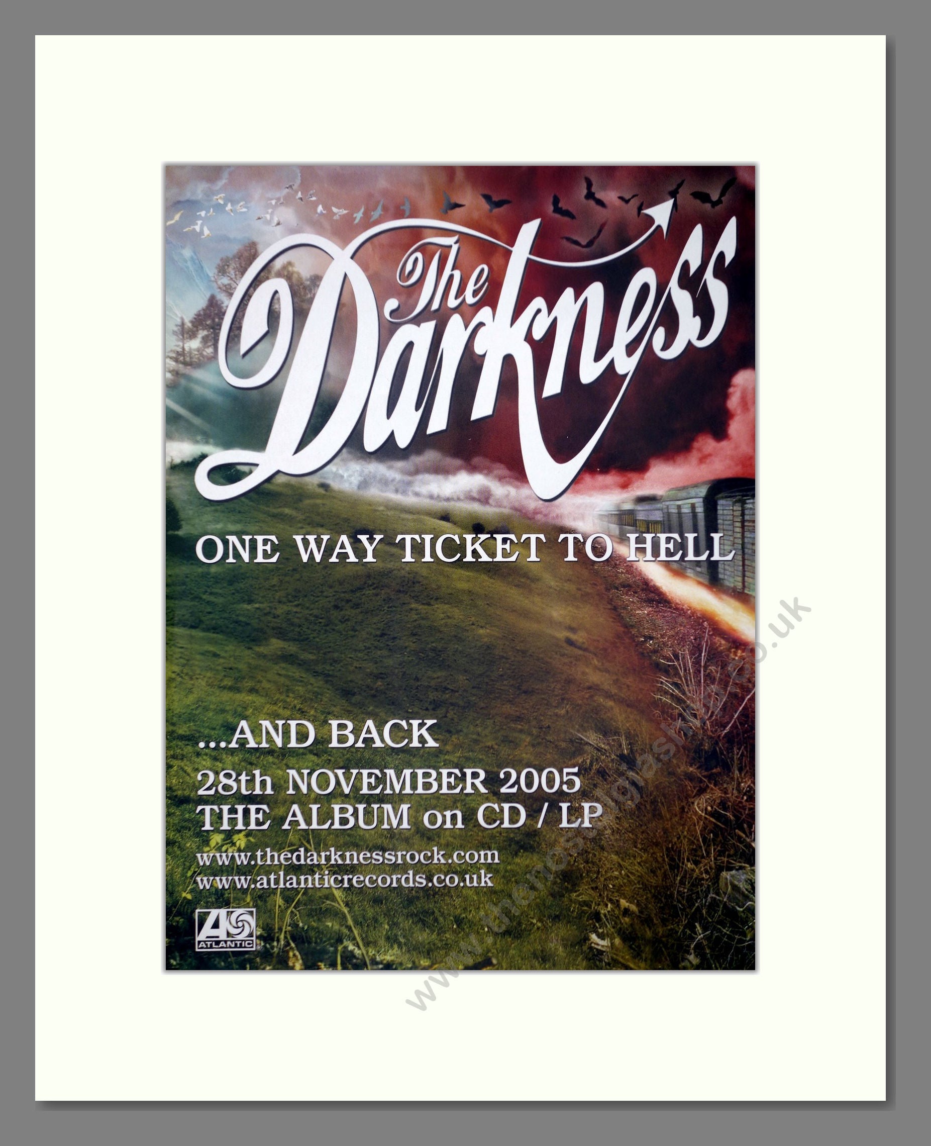 Darkness (The) - One Way Ticket To Hell… And Back (Double Advert). Vintage Advert 2005 (ref AD66462)