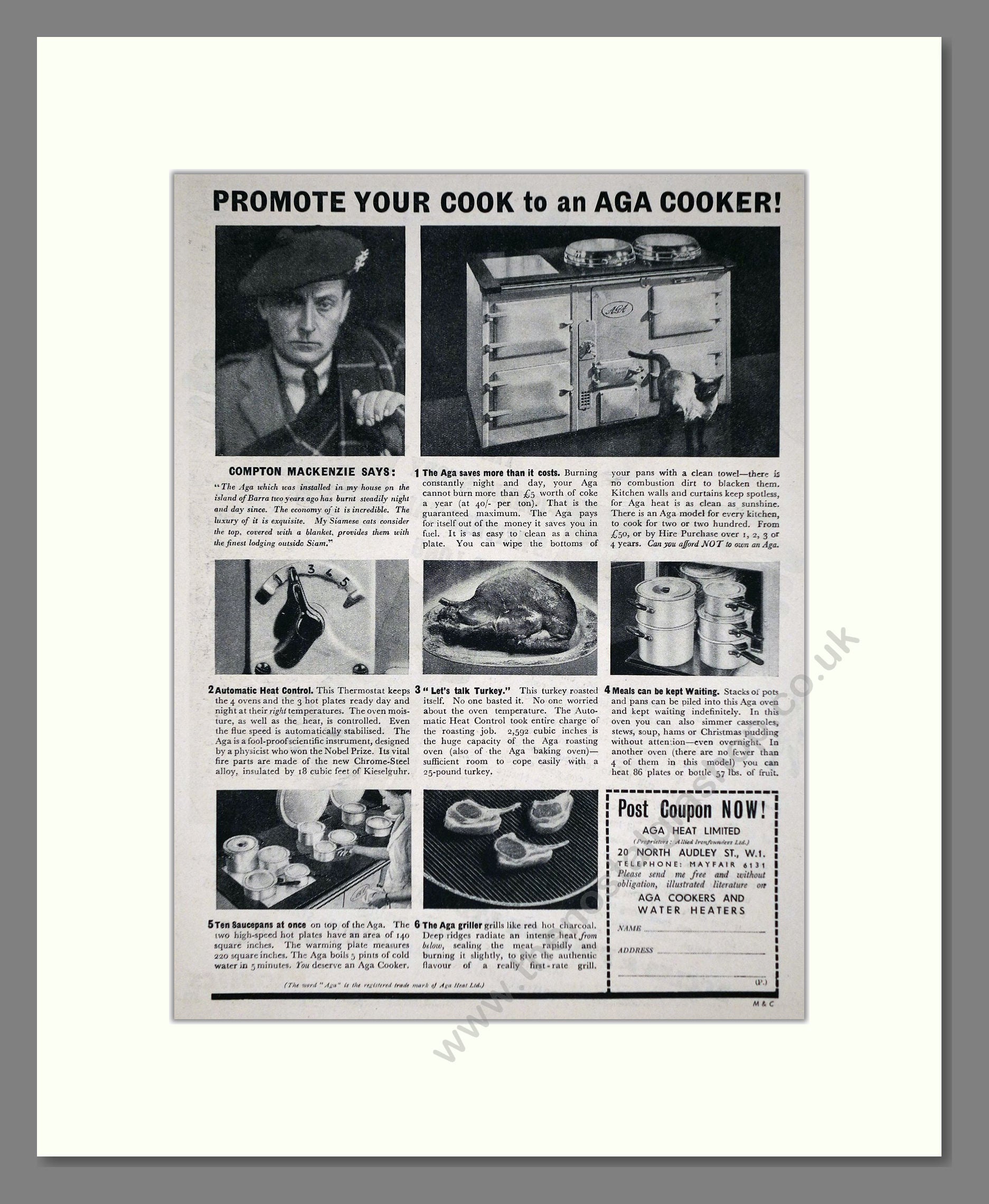 Aga - Cooker / Pans / Accessories. Vintage Advert 1938 (ref AD66547)