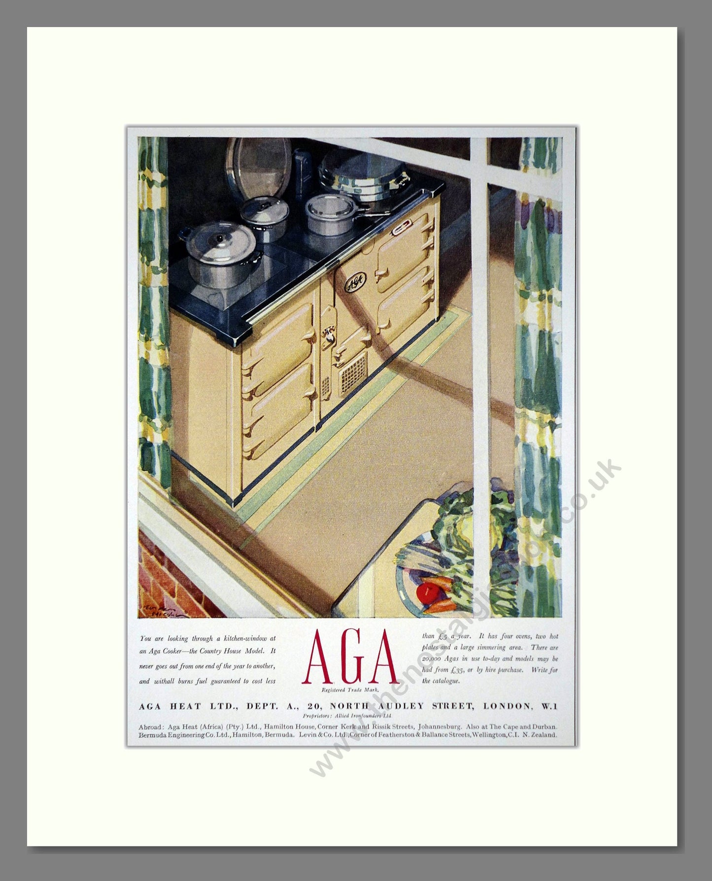 Aga - Country House Cooker. Vintage Advert 1936 (ref AD66549)