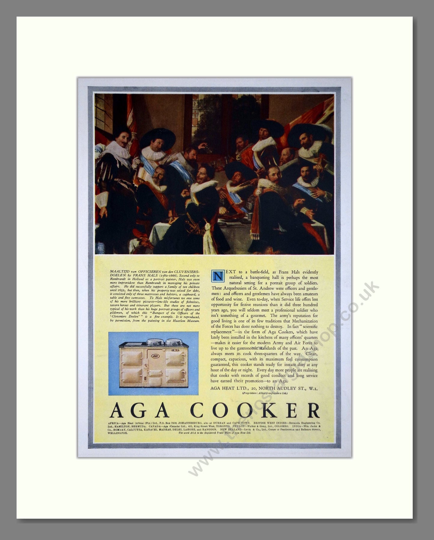 Aga - Cooker. Vintage Advert 1937 (ref AD66557)