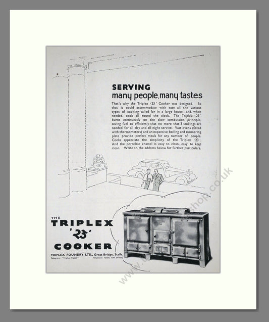 Triplex - 23 Cooker. Vintage Advert 1939 (ref AD66570)