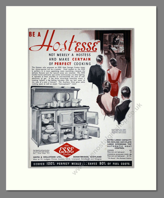 Esse - Heat Storage Cooker. Vintage Advert 1934 (ref AD66572)