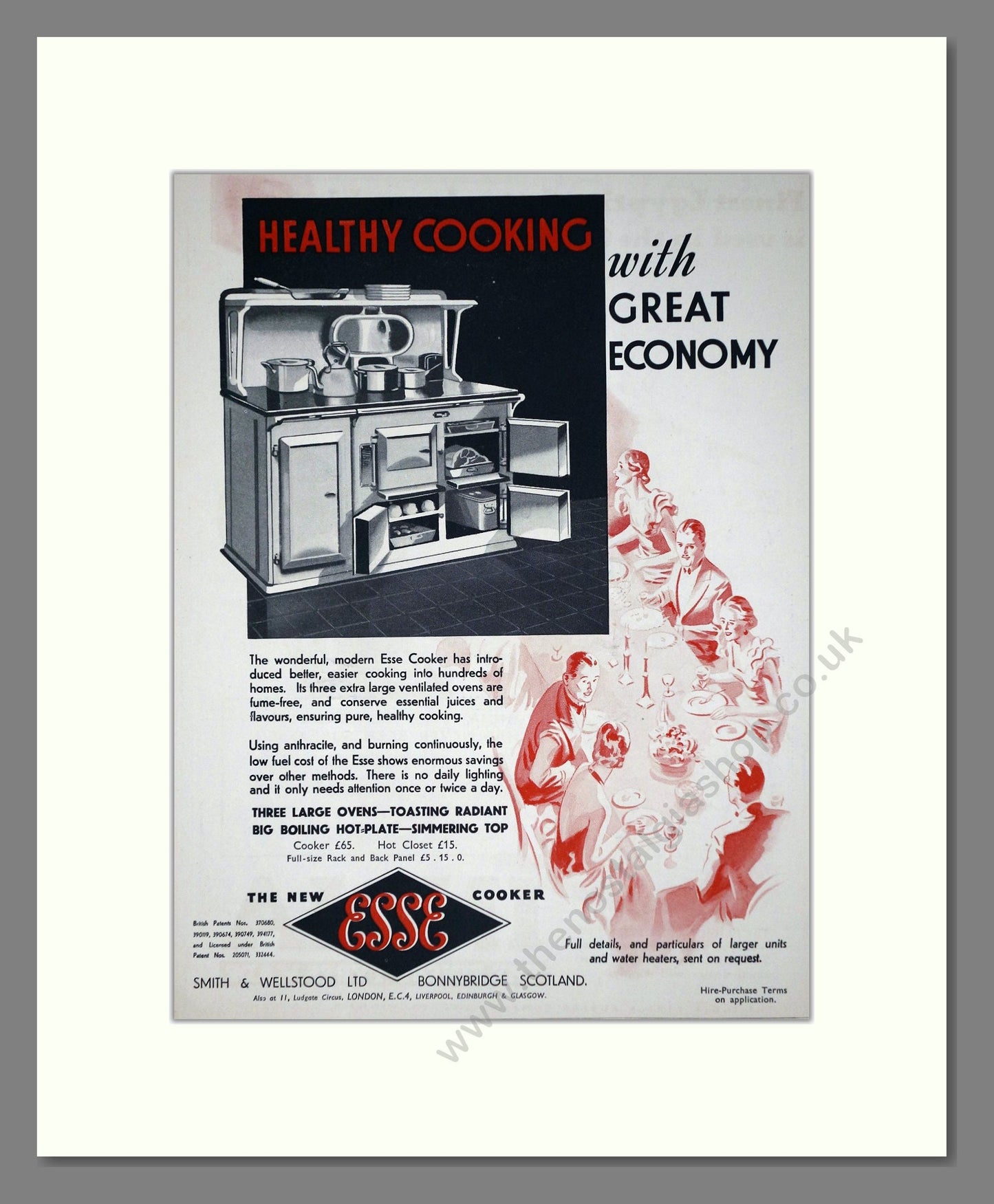 Esse - Cooker. Vintage Advert 1934 (ref AD66578)