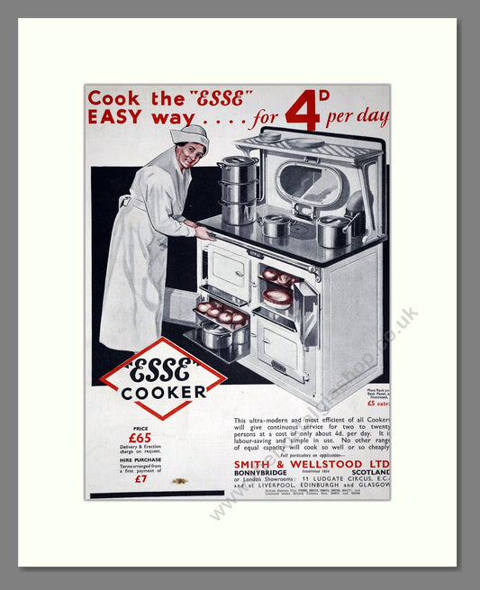 Esse - Cooker. Vintage Advert 1934 (ref AD66581)