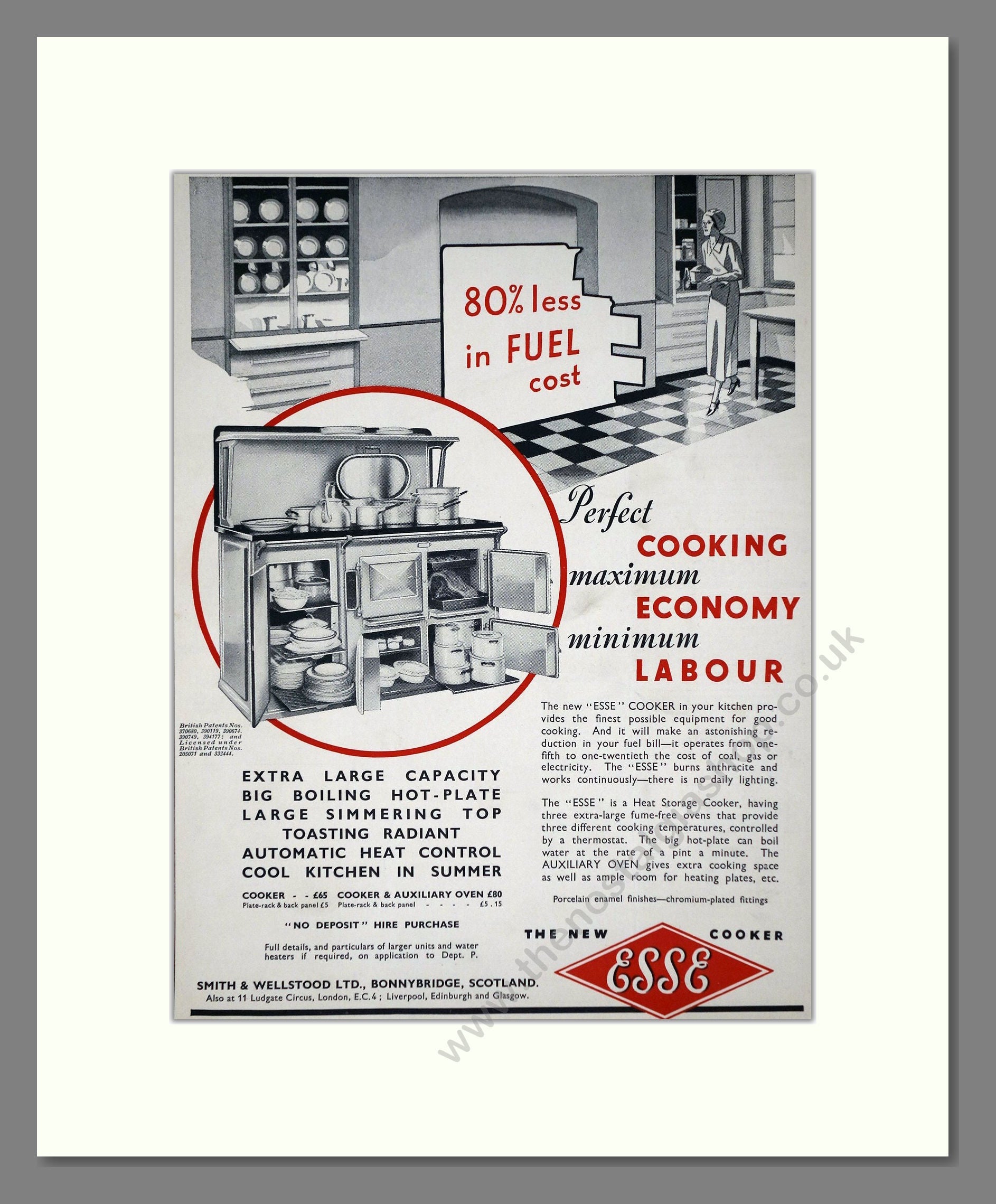 Esse - Heat Storage Cooker. Vintage Advert 1934 (ref AD66584)