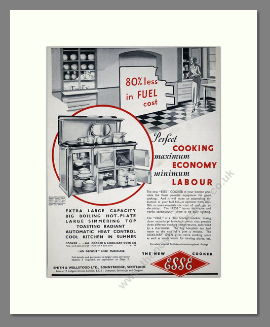 Esse - Heat Storage Cooker. Vintage Advert 1934 (ref AD66584)