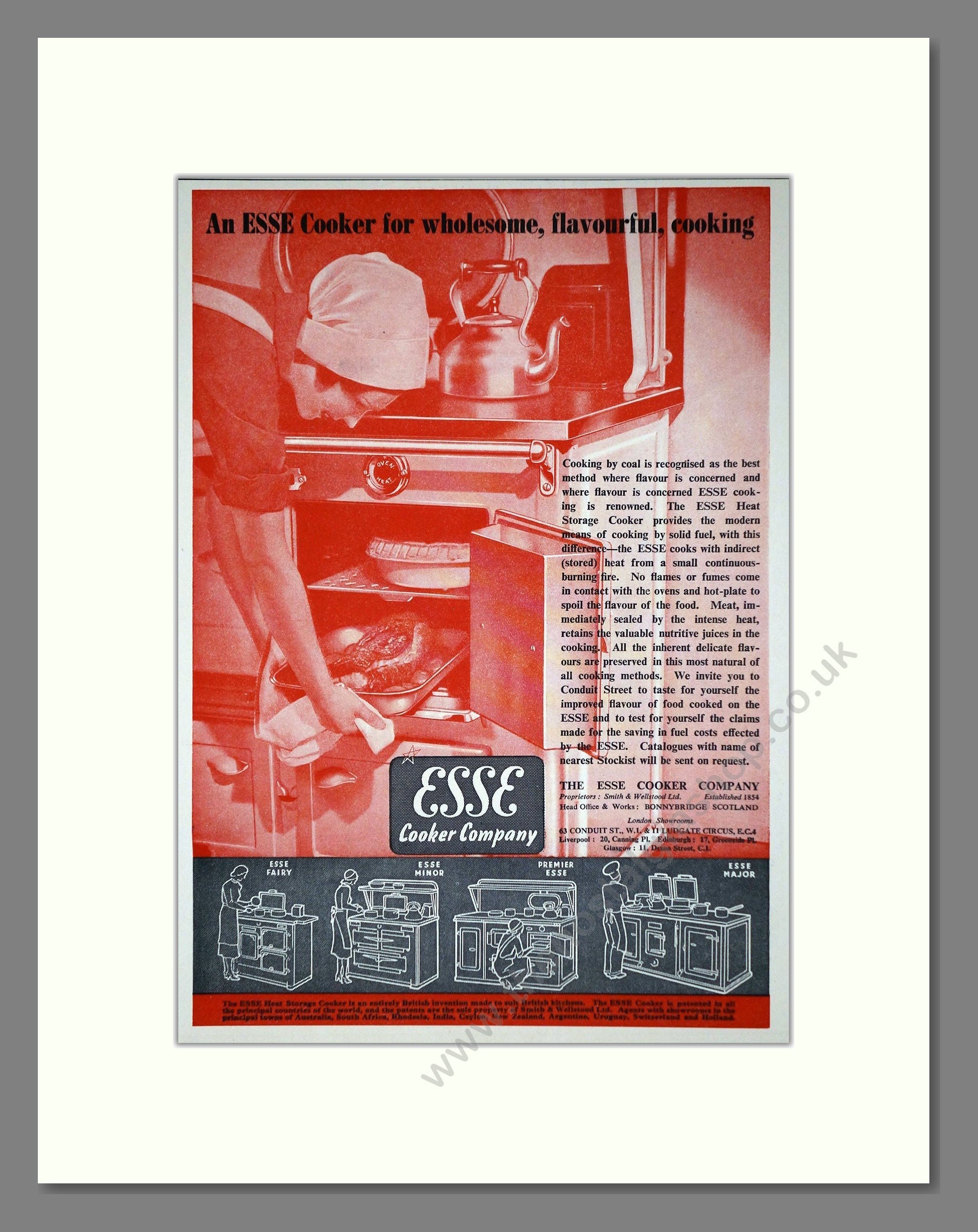 Esse - Fairy / Minor / Premier / Major Cooker. Vintage Advert 1938 (ref AD66590)