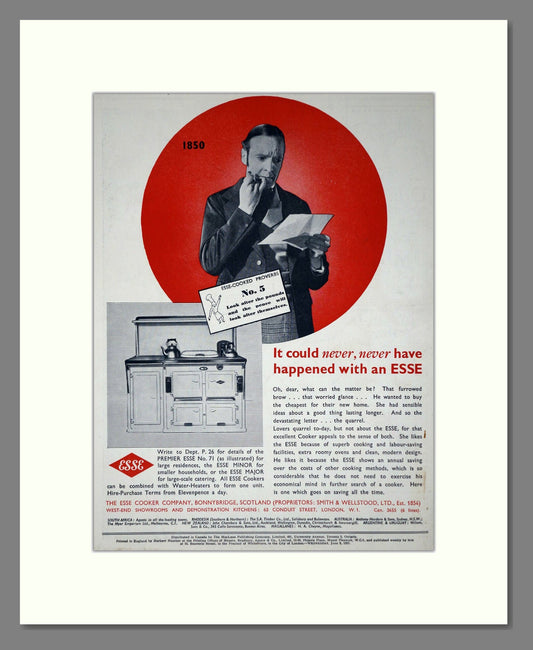 Esse - Premier Esse No 71 Cooker. Vintage Advert 1937 (ref AD66591)