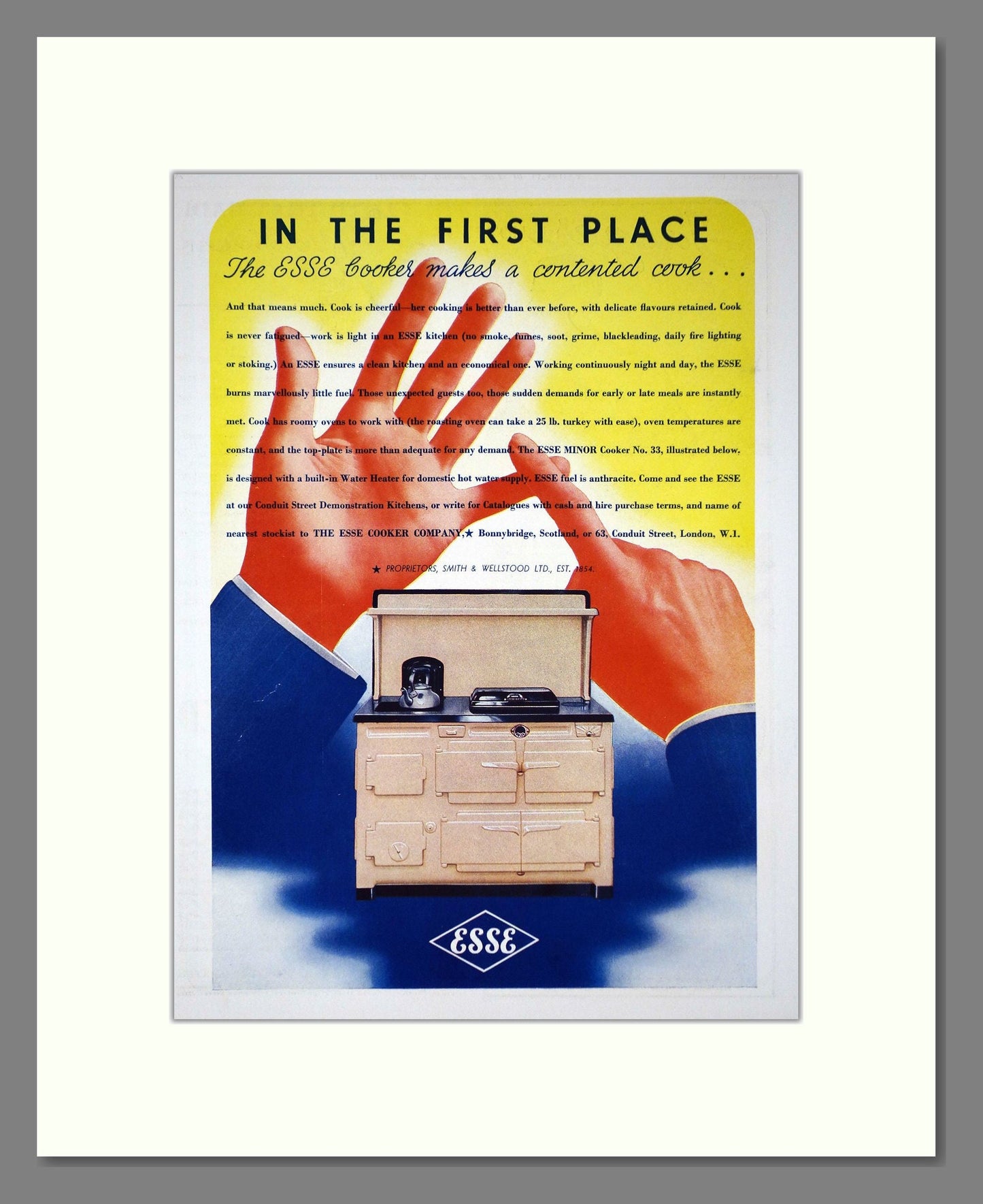 Esse - Cooker. Vintage Advert 1937 (ref AD66596)