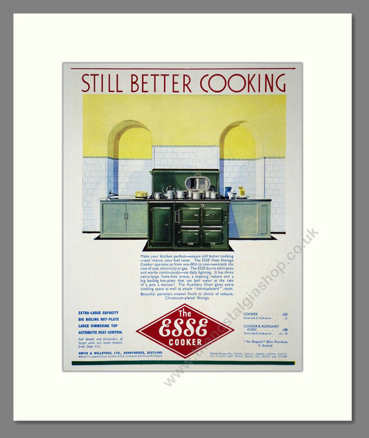 Esse - Heat Storage Cooker. Vintage Advert 1934 (ref AD66608)