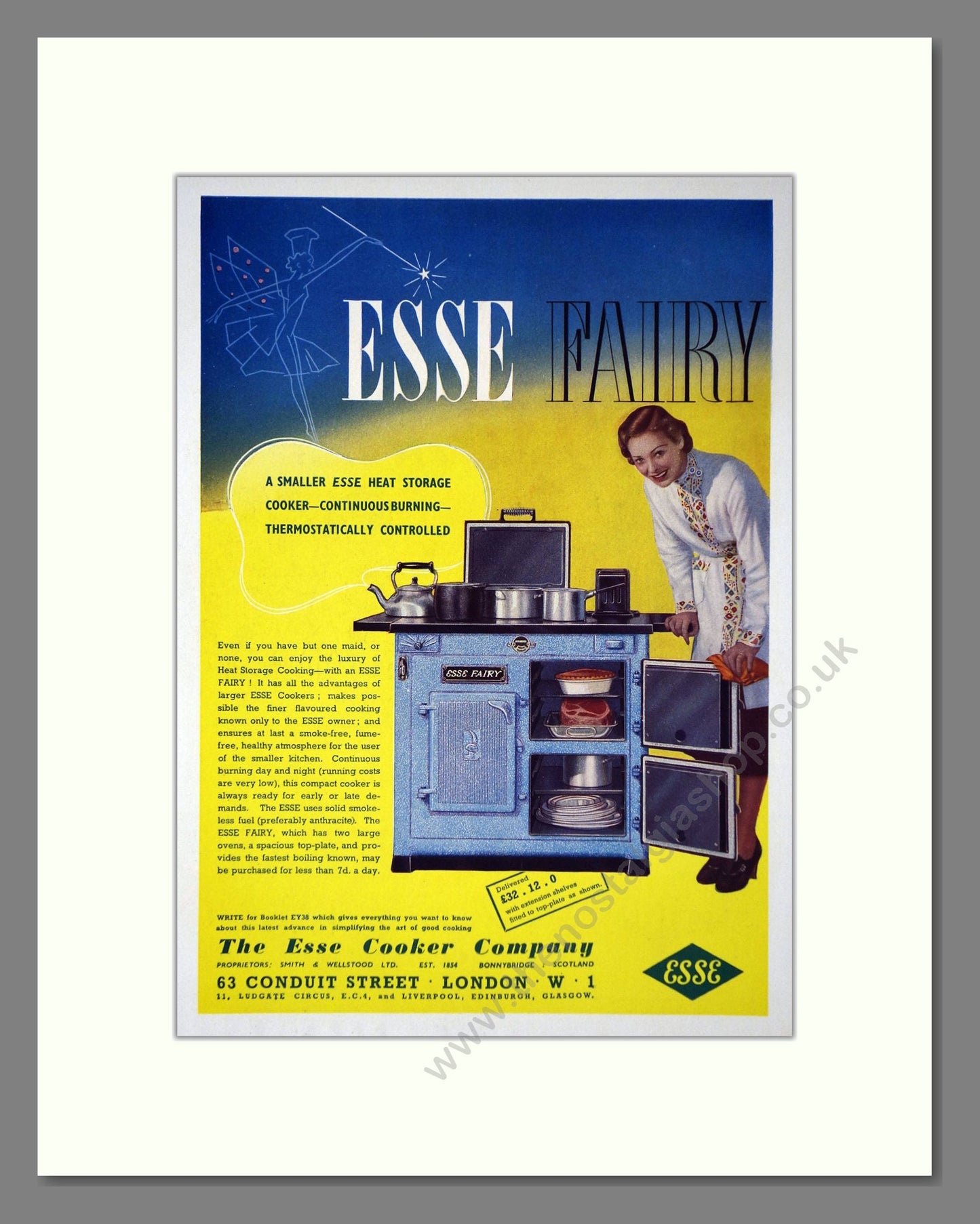 Esse - Fairy Cooker. Vintage Advert 1938 (ref AD66609)