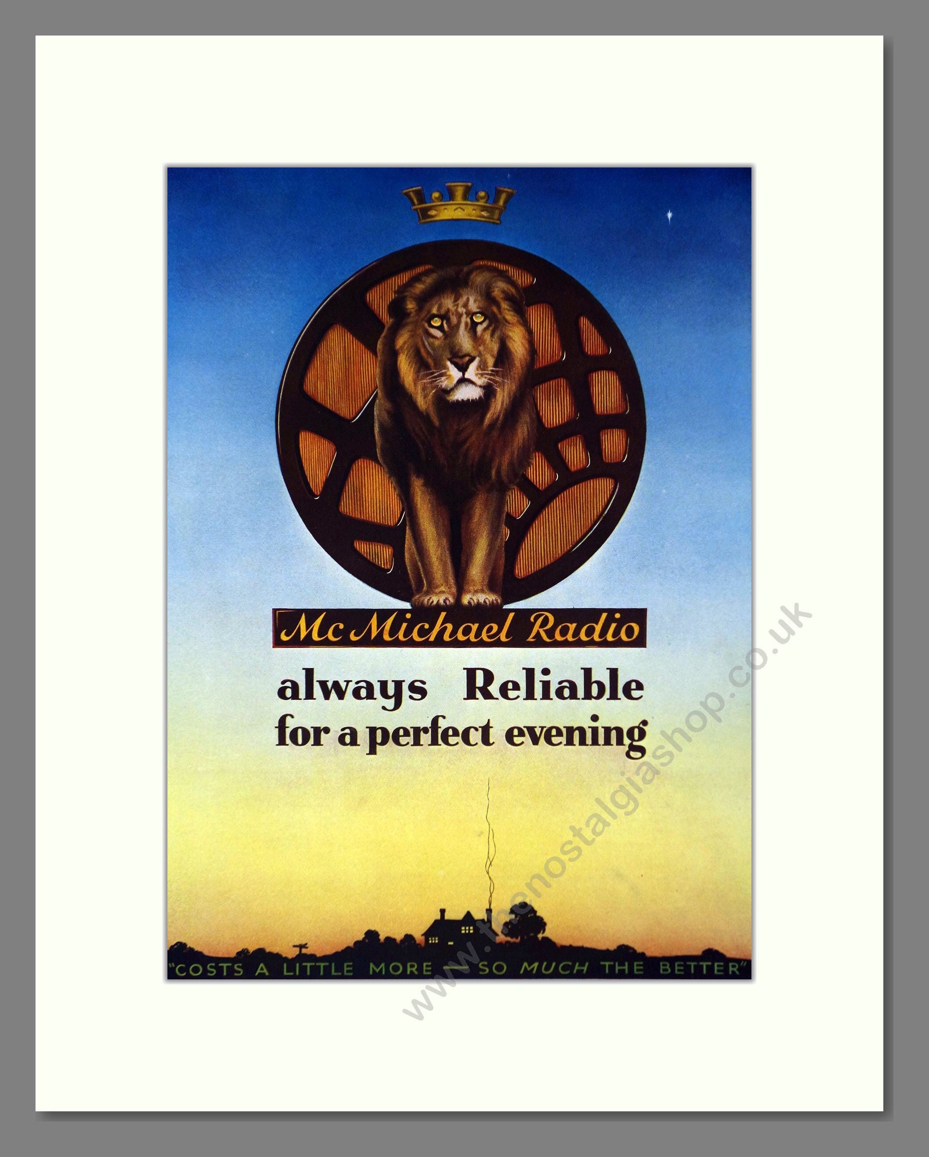 McMichael - Radio For A Perfect Evening. Vintage Advert 1933 (ref AD66621)