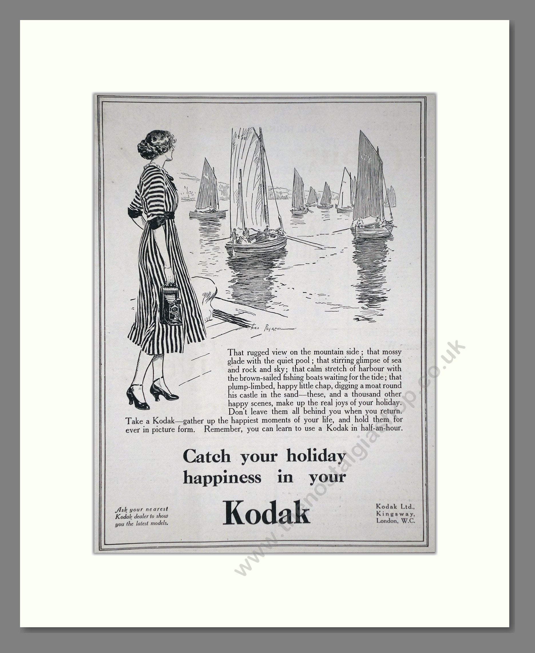 Kodak - Catch Your Holiday Happiness. Vintage Advert 1920 (ref AD66743)