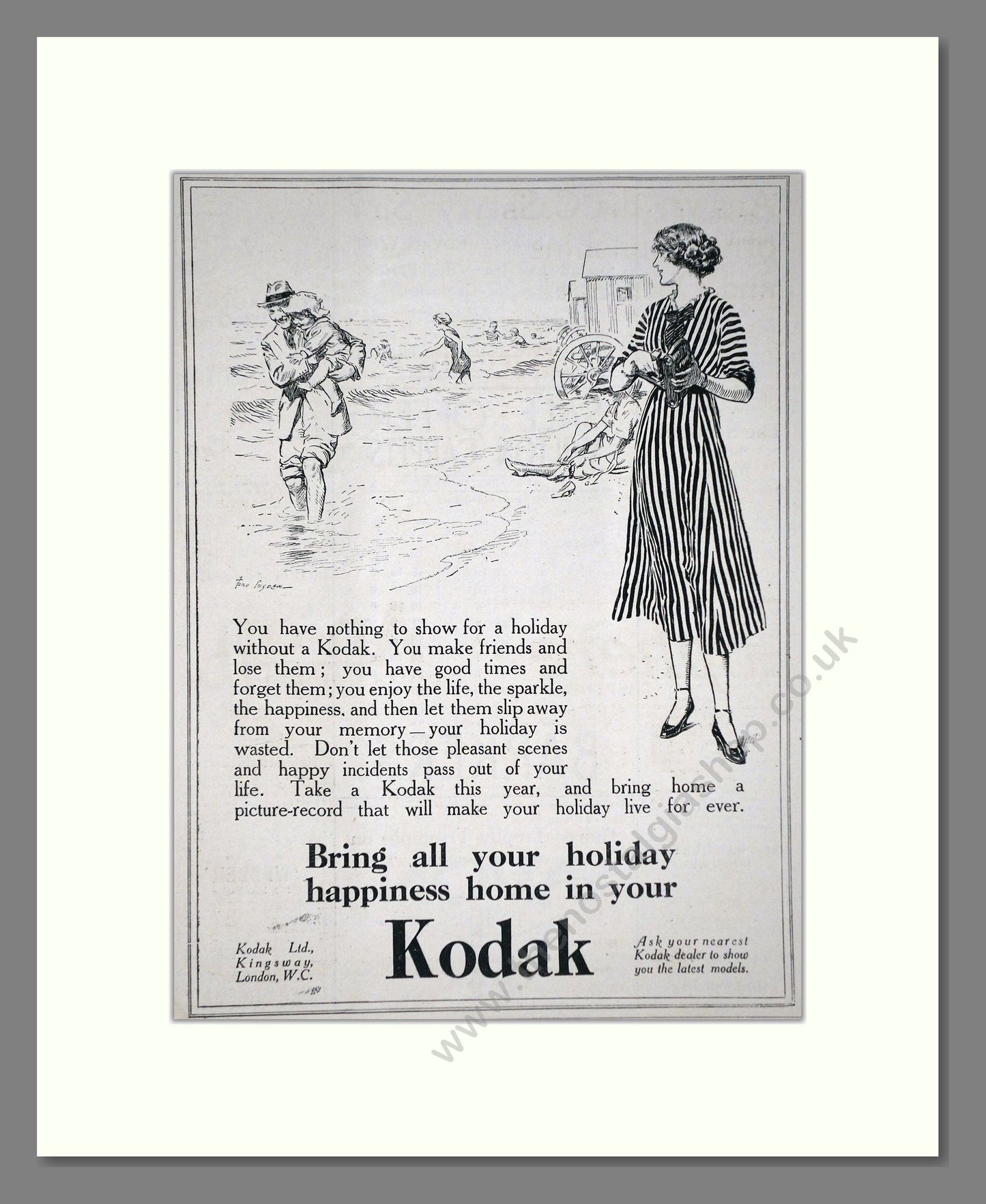 Kodak - Bring All Your Holiday Happiness Home. Vintage Advert 1920 (ref AD66745)