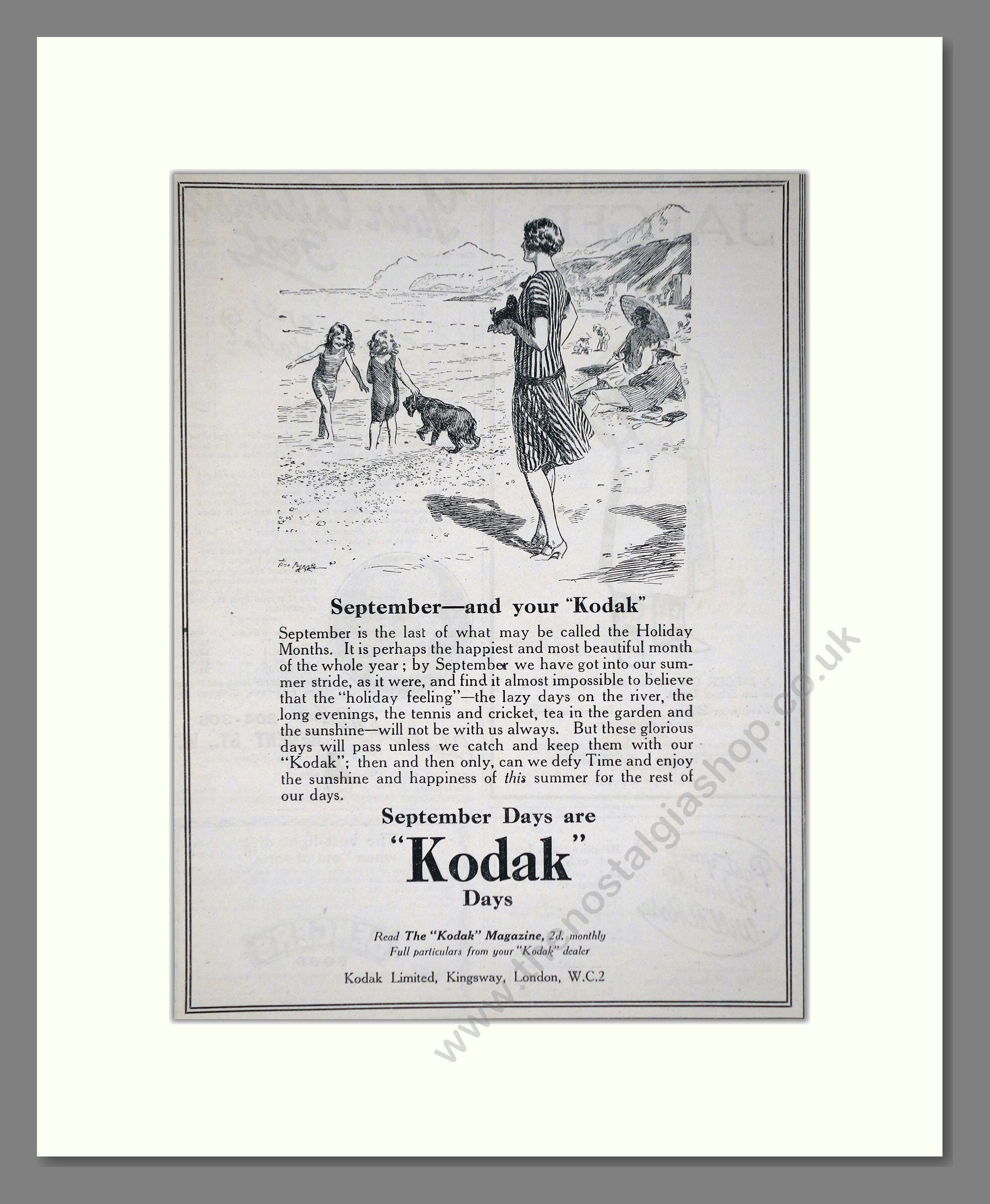 Kodak - September Days Are Kodak Days. Vintage Advert 1926 (ref AD66751)